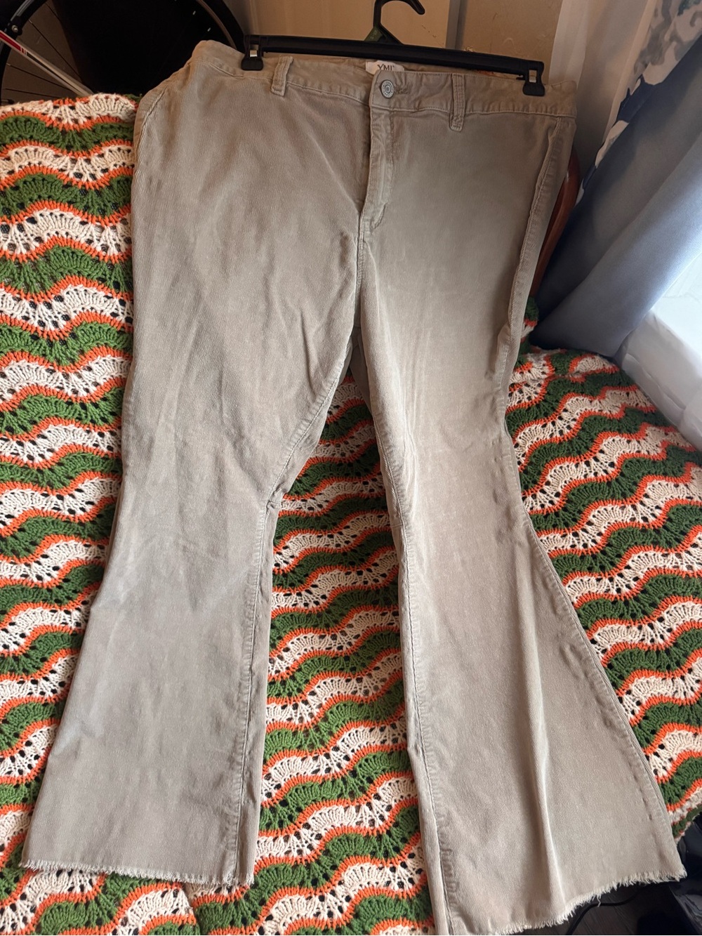 YMI Khaki Corduroy Flare Pants